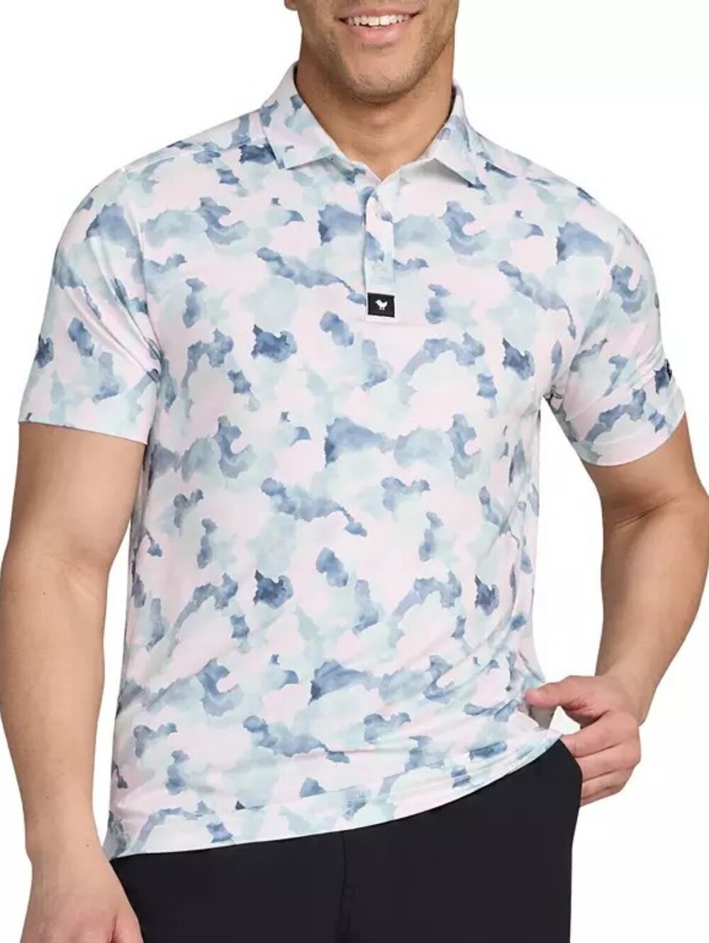 Bad Birdie Core Polo -- Mirage Oasis --Pink, Green, Blue - L